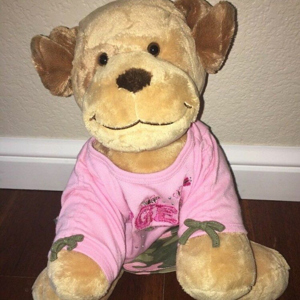 Build a Bear Dog Stuffed Animal Angel Shirt Plush